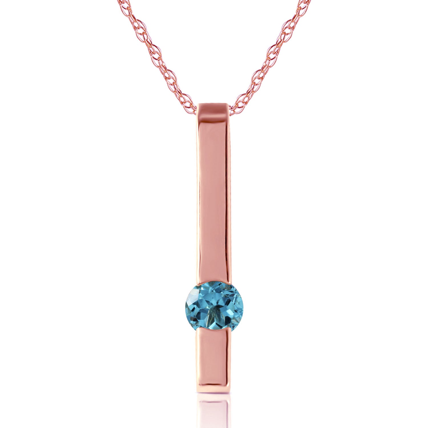 Sunset Glow Blue Topaz Necklace