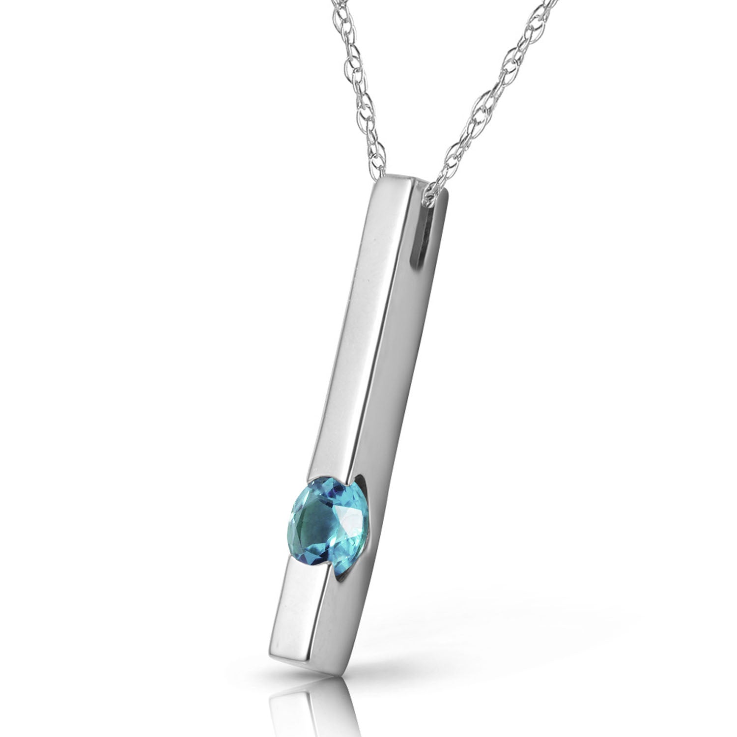 Sunset Glow Blue Topaz Necklace