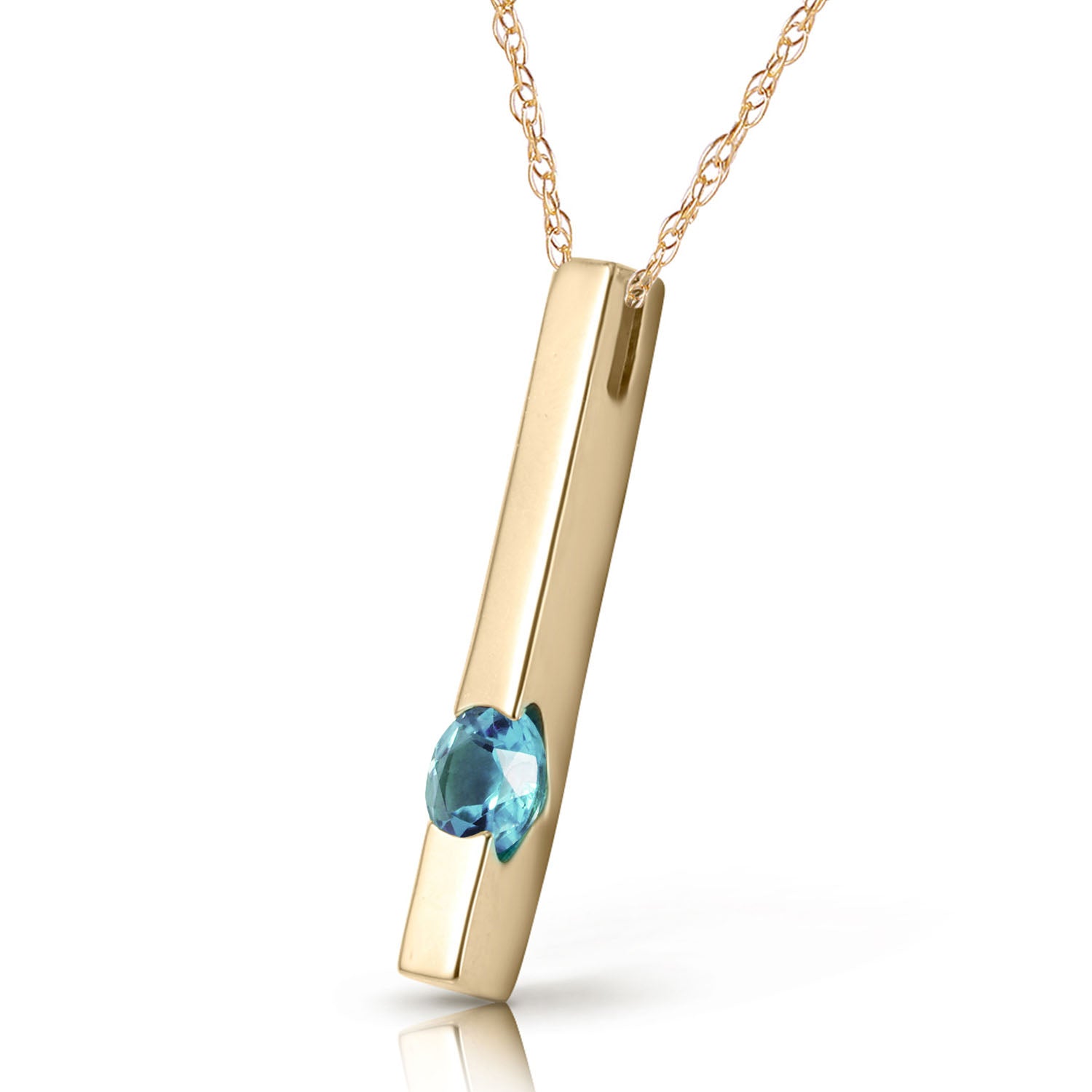 Sunset Glow Blue Topaz Necklace