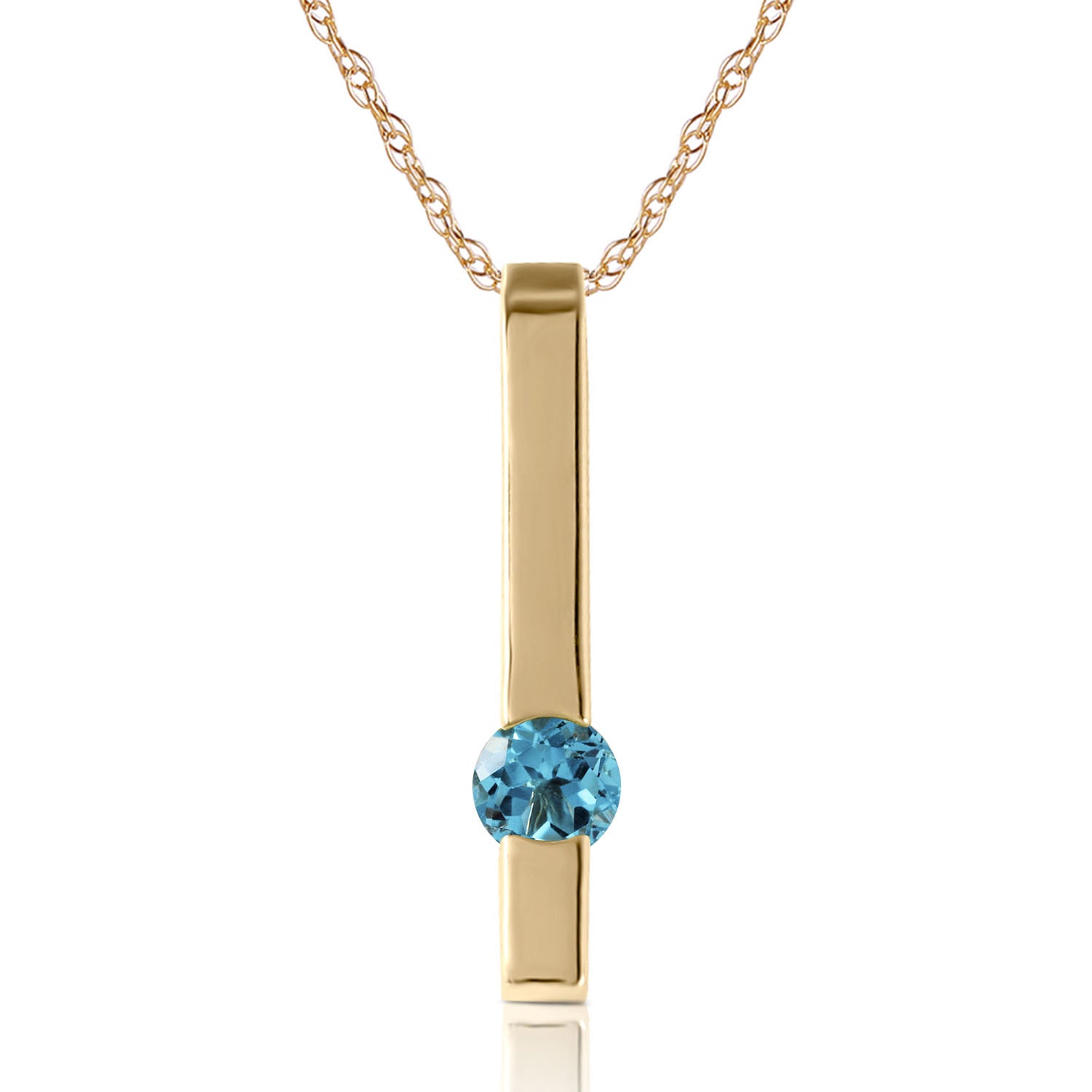 Sunset Glow Blue Topaz Necklace