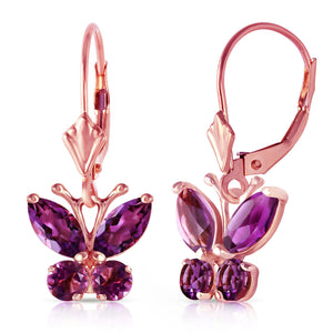 Autumn Breeze Amethyst Earrings