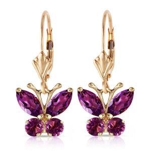 Autumn Breeze Amethyst Earrings