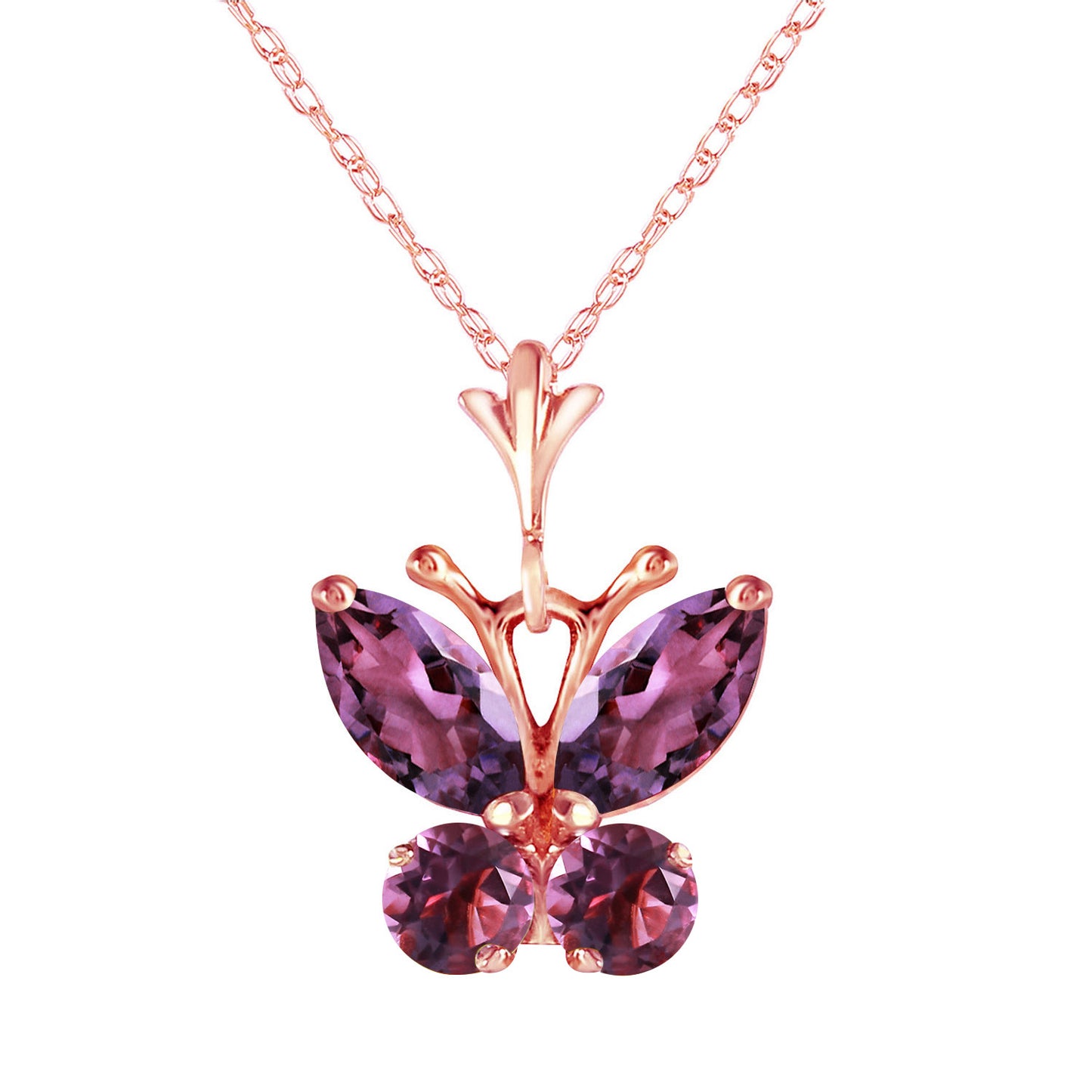 Glimmering Wings Amethyst Necklace