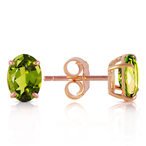 Tranquil Moon Peridot Stud Earrings