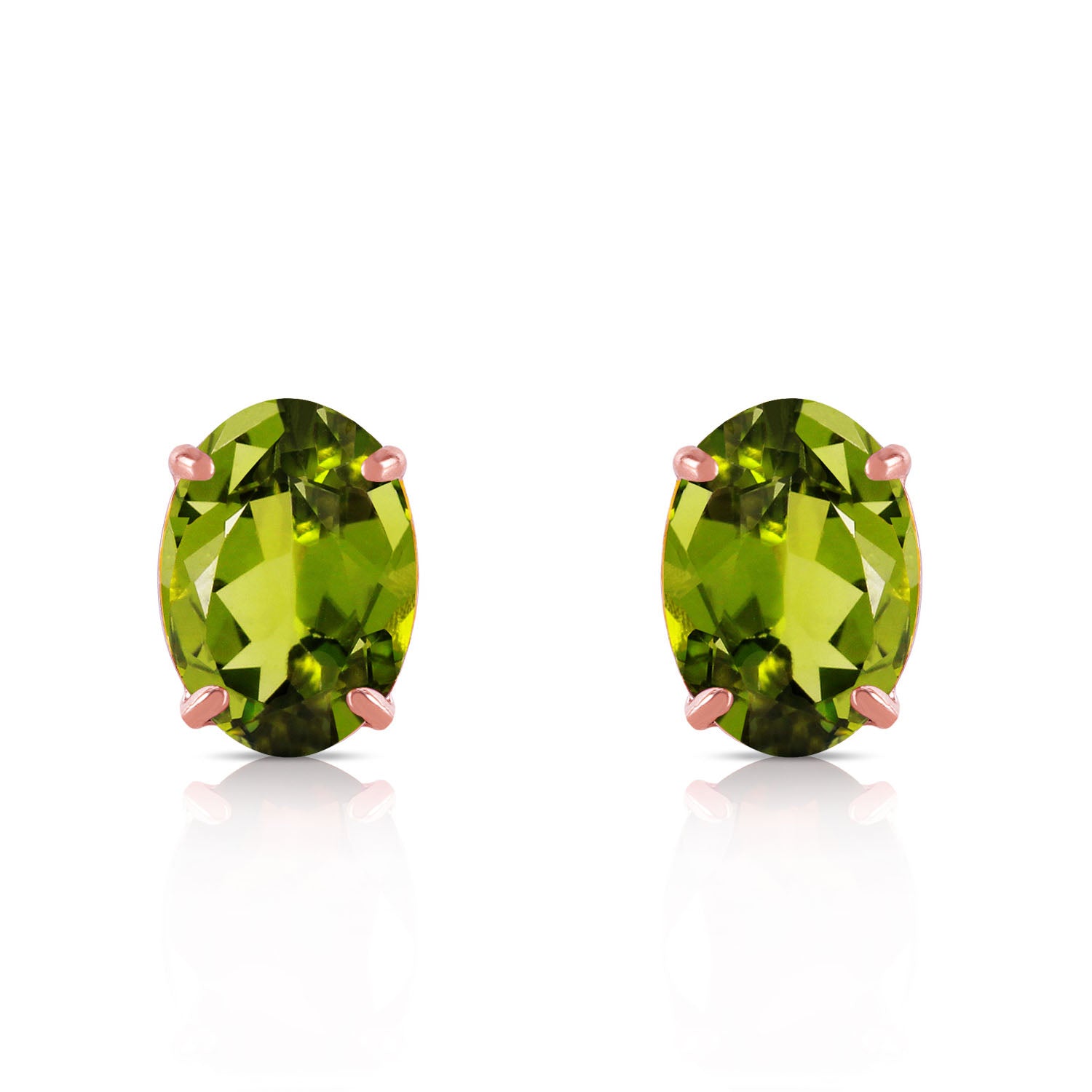 Tranquil Moon Peridot Stud Earrings