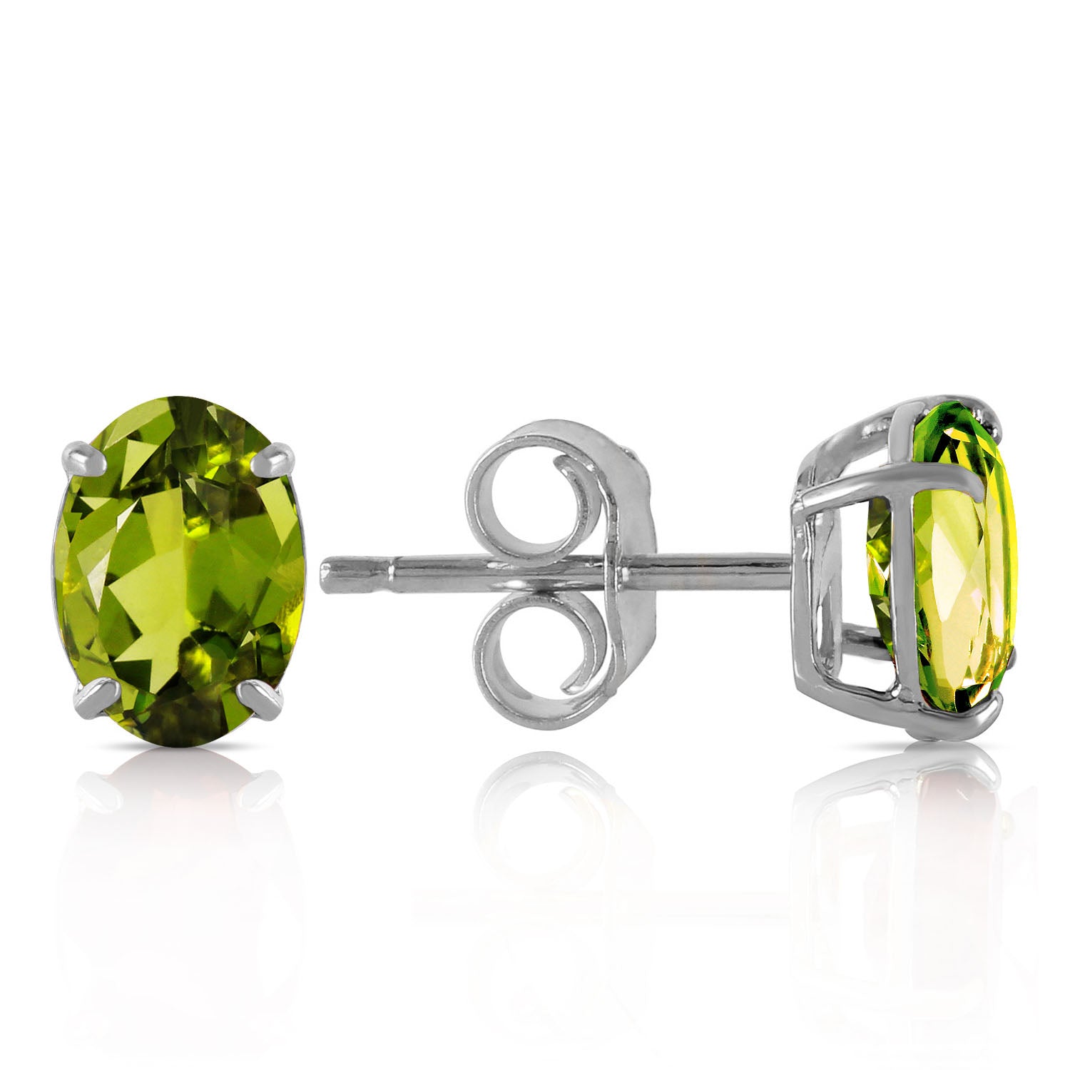 Tranquil Moon Peridot Stud Earrings