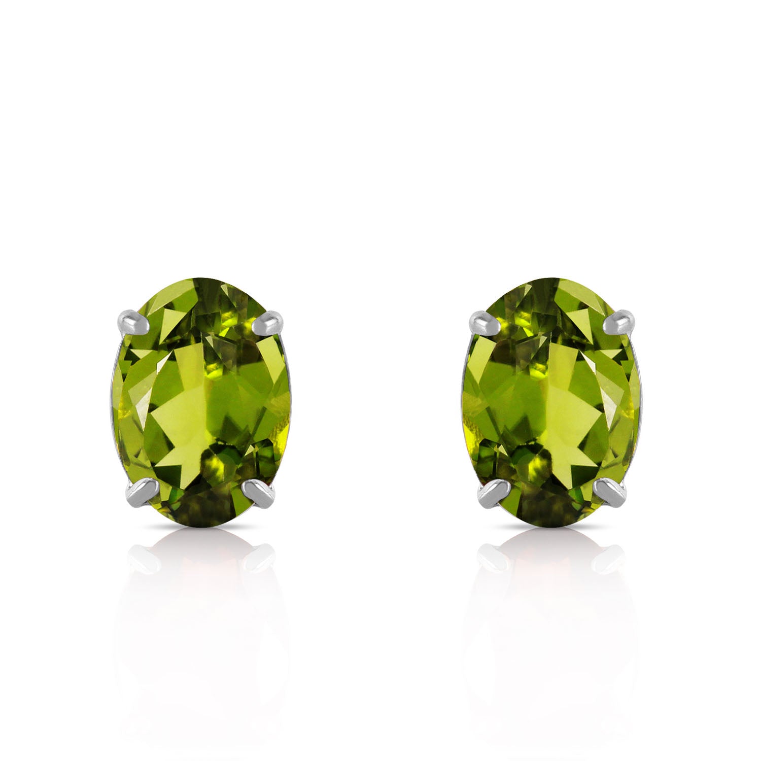 Tranquil Moon Peridot Stud Earrings