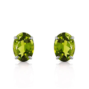 Tranquil Moon Peridot Stud Earrings