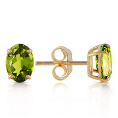 Tranquil Moon Peridot Stud Earrings