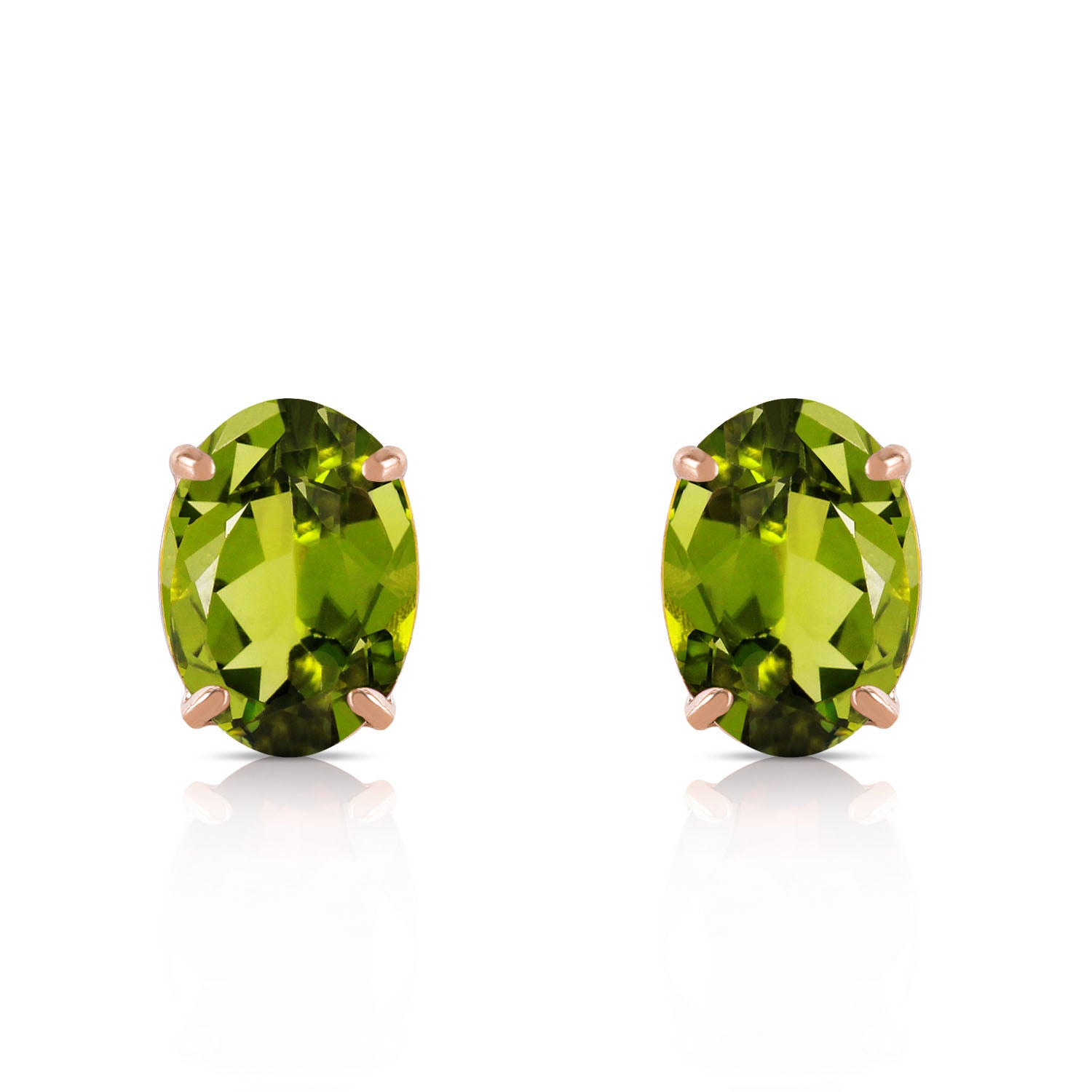 Tranquil Moon Peridot Stud Earrings