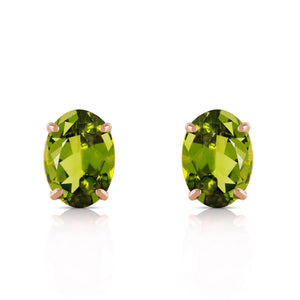 Tranquil Moon Peridot Stud Earrings
