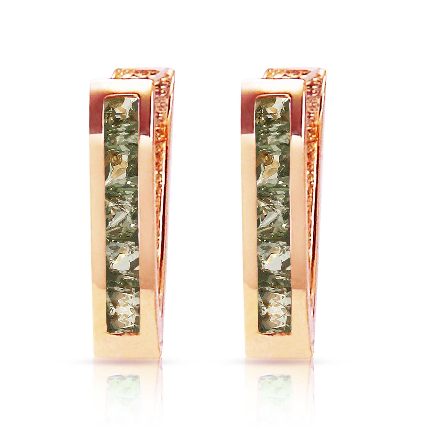 Huggie Haven Green Sapphire Earrings