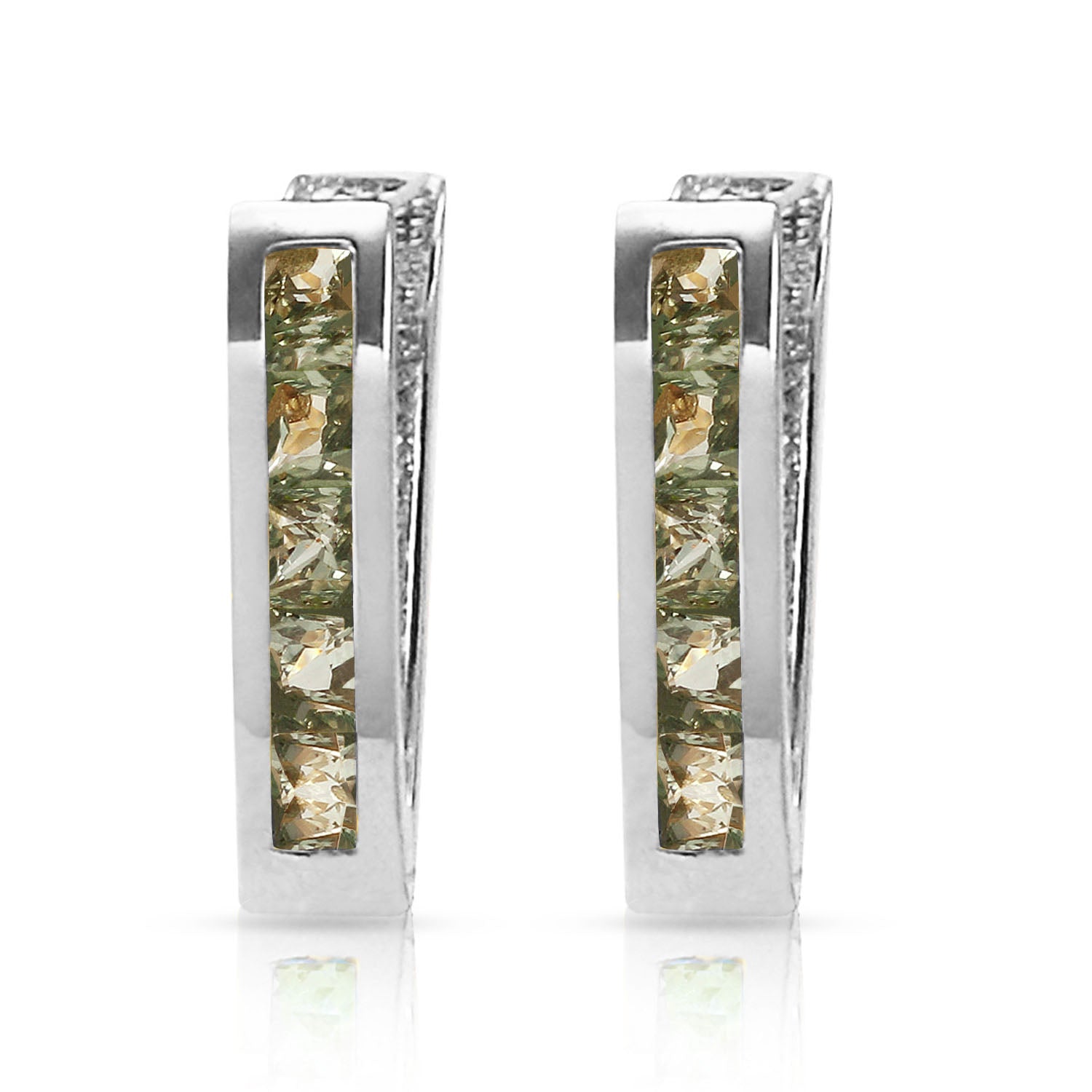 Huggie Haven Green Sapphire Earrings