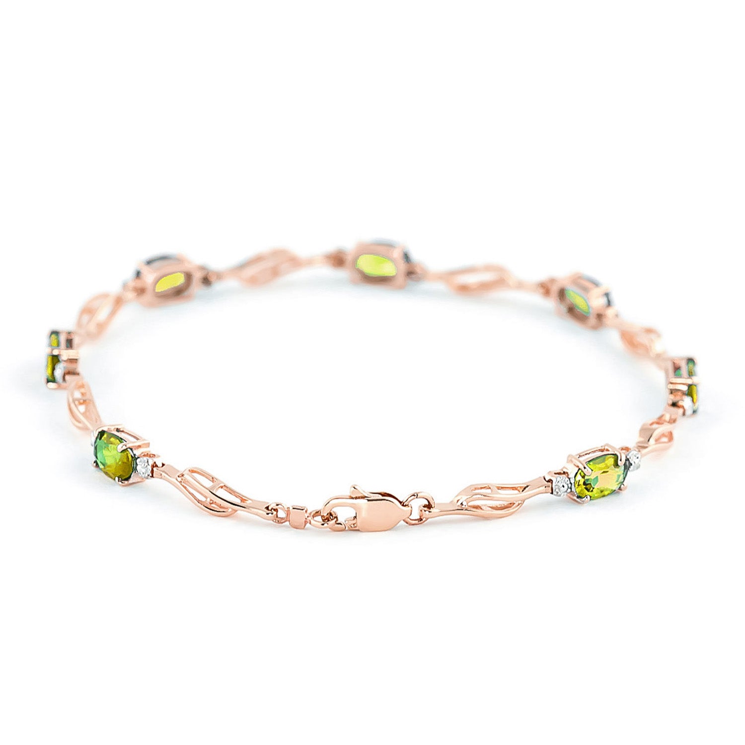 Shimmering Array Bracelet and Peridot Diamond