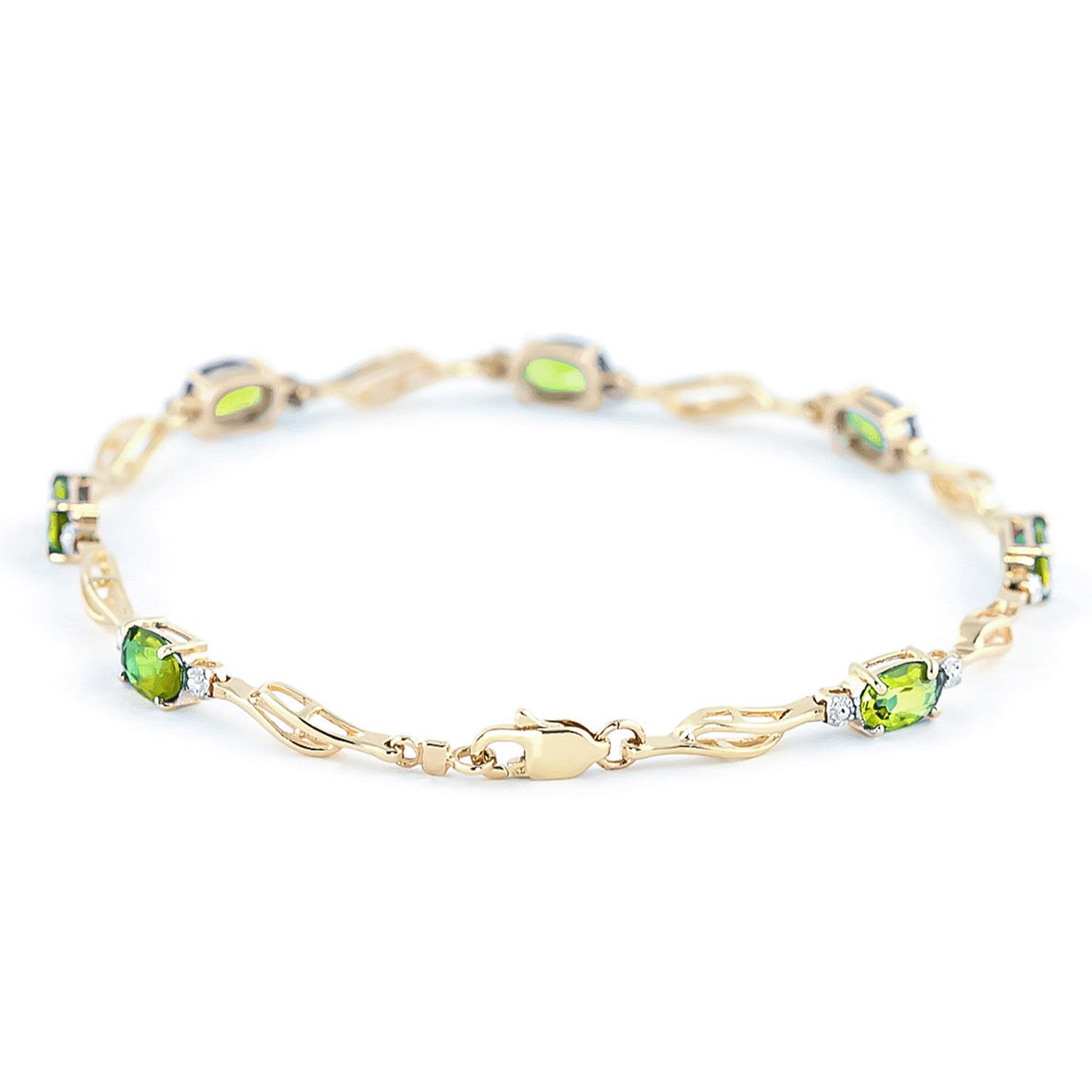 Shimmering Array Bracelet and Peridot Diamond