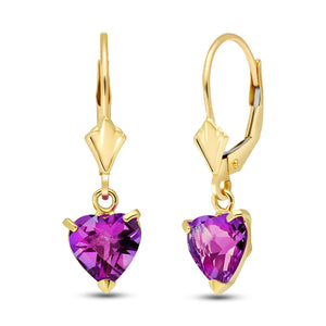 Eternal Love Pink Topaz Leverback Earrings