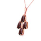 Teardrop Gem Garnet Necklace