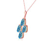 Teardrop Gem Blue Topaz Necklace