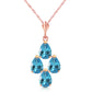 Teardrop Gem Blue Topaz Necklace
