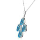 Teardrop Gem Blue Topaz Necklace
