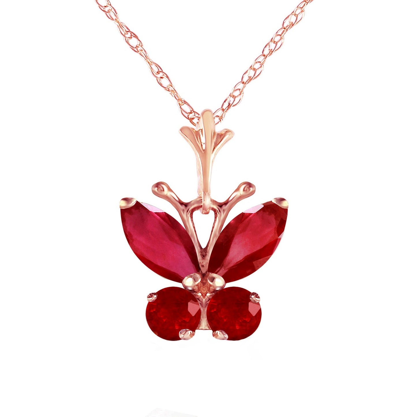 Glimmering Wings Ruby Necklace
