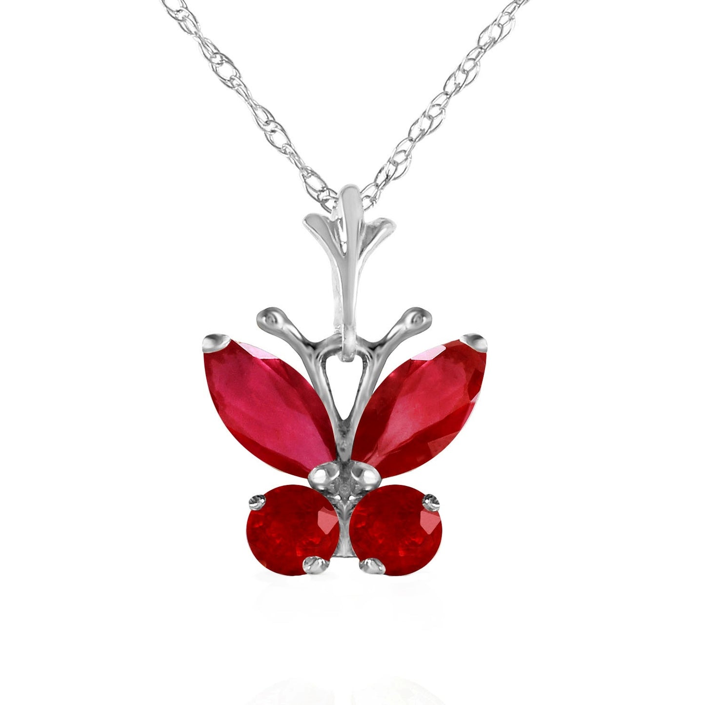 Glimmering Wings Ruby Necklace