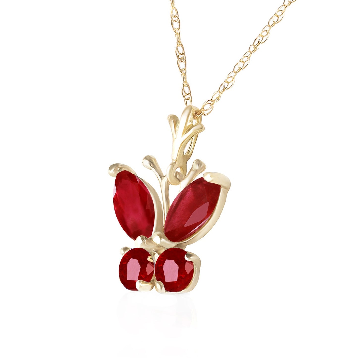Glimmering Wings Ruby Necklace