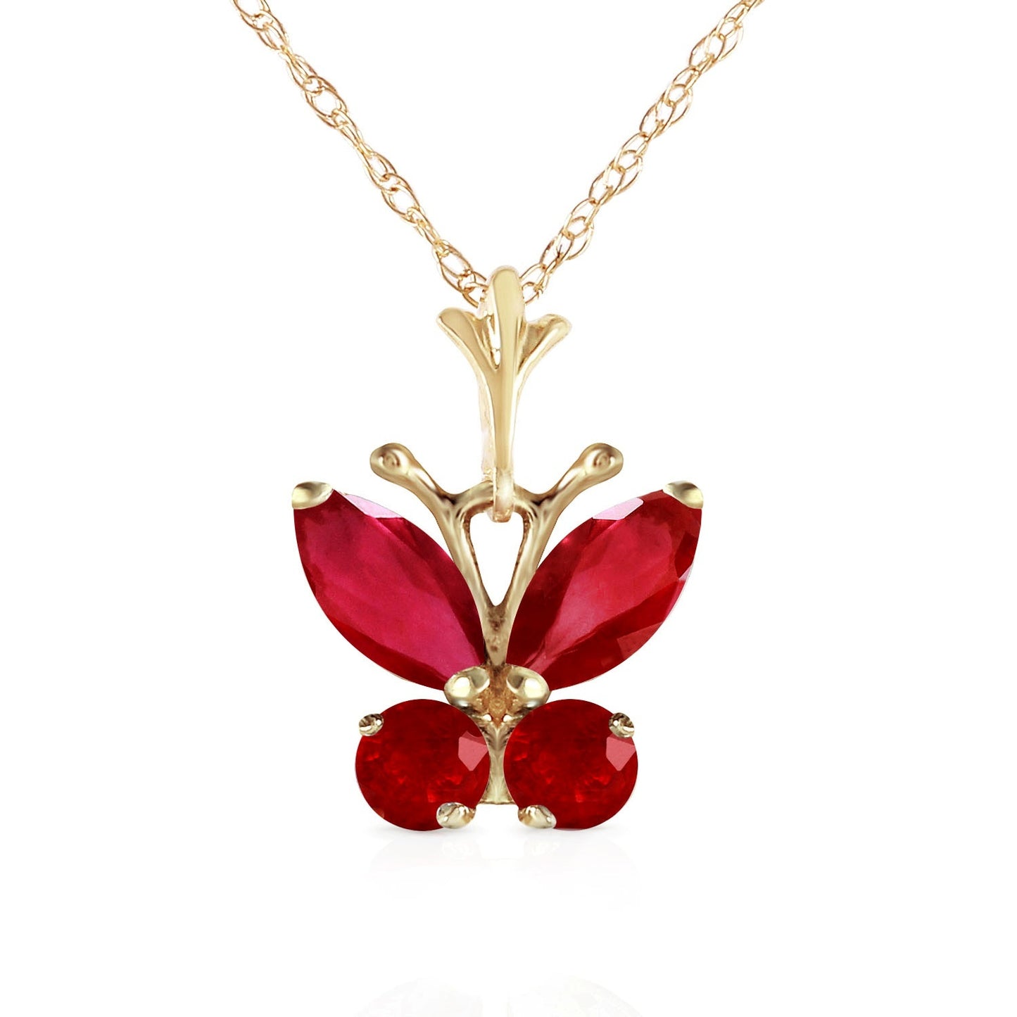 Glimmering Wings Ruby Necklace