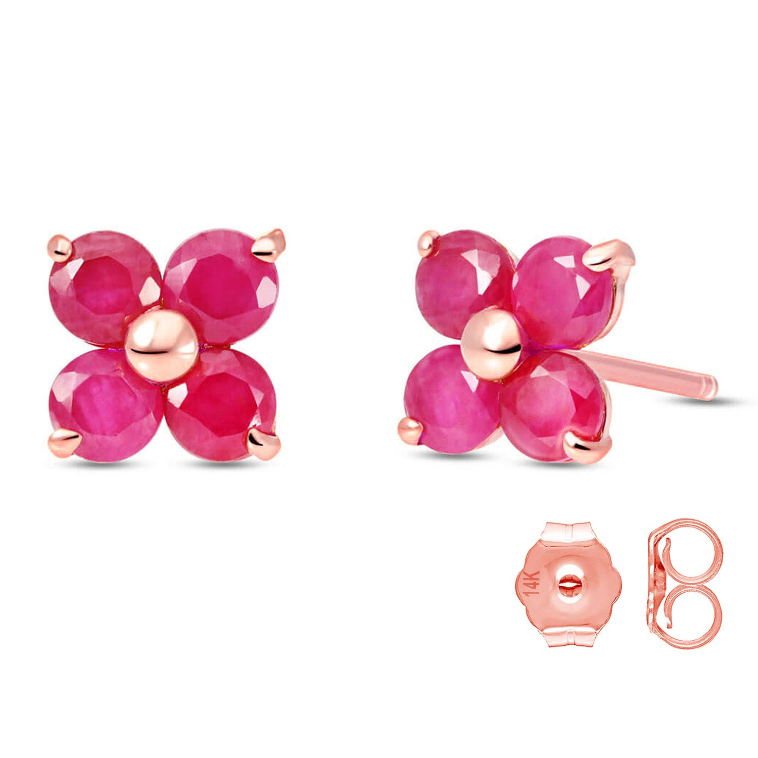 Garden Gem Ruby Earrings