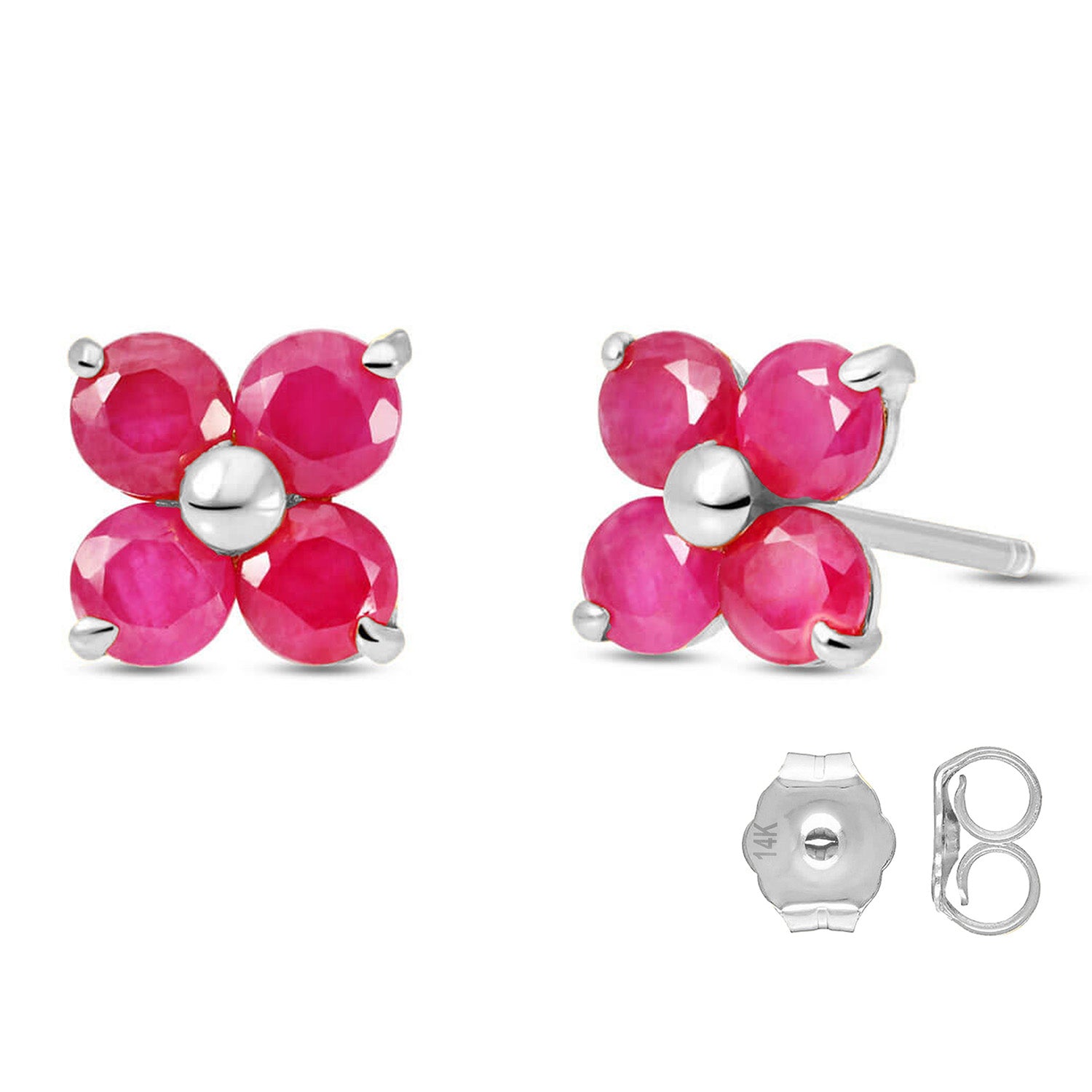 Garden Gem Ruby Earrings