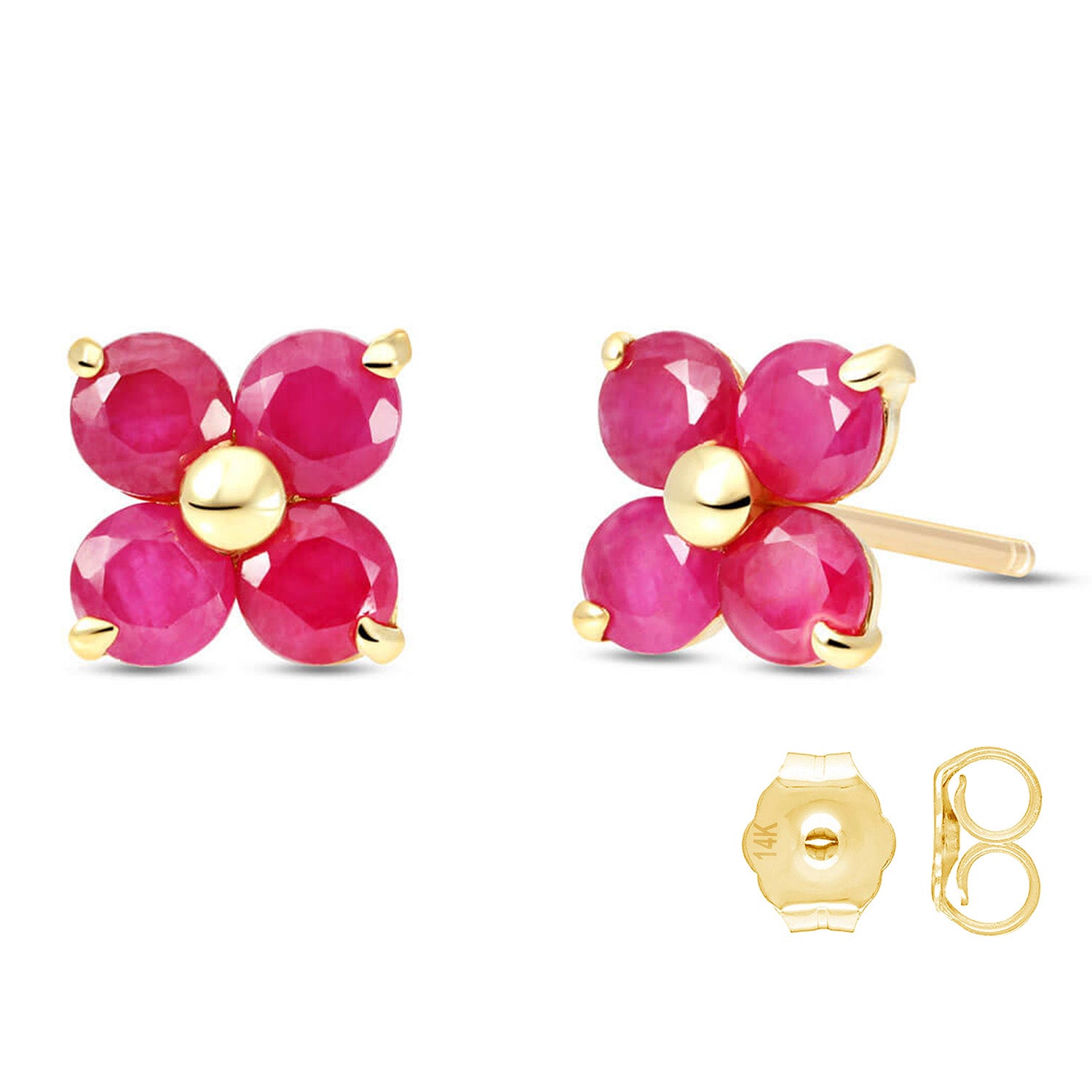 Garden Gem Ruby Earrings