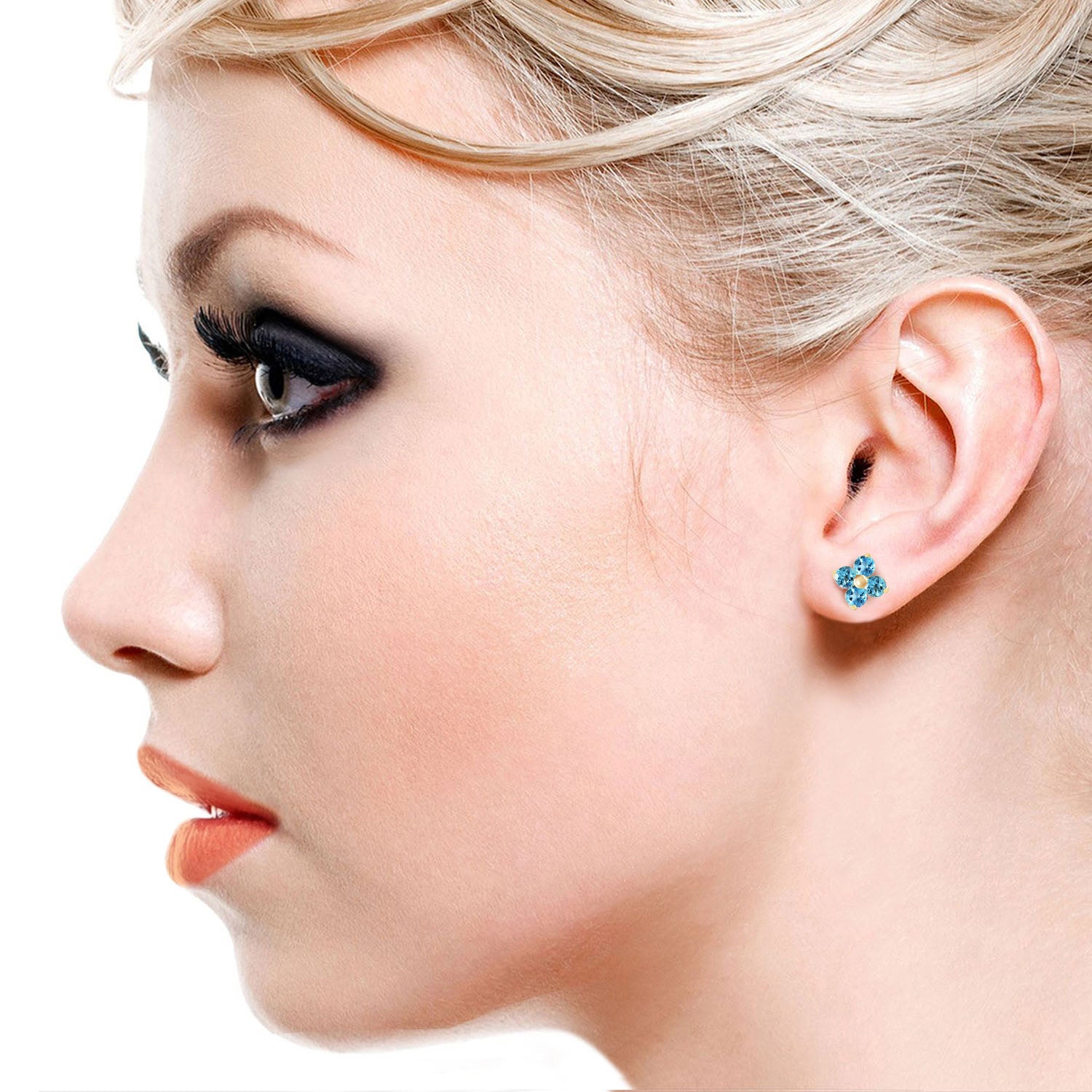 Garden Gem Blue Topaz Earrings