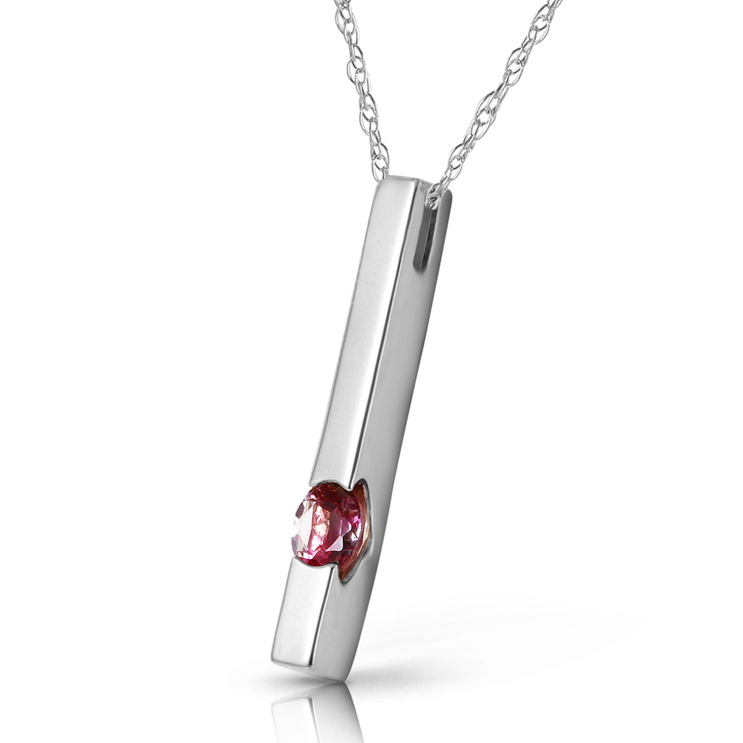 Sunset Glow Pink Topaz Necklace