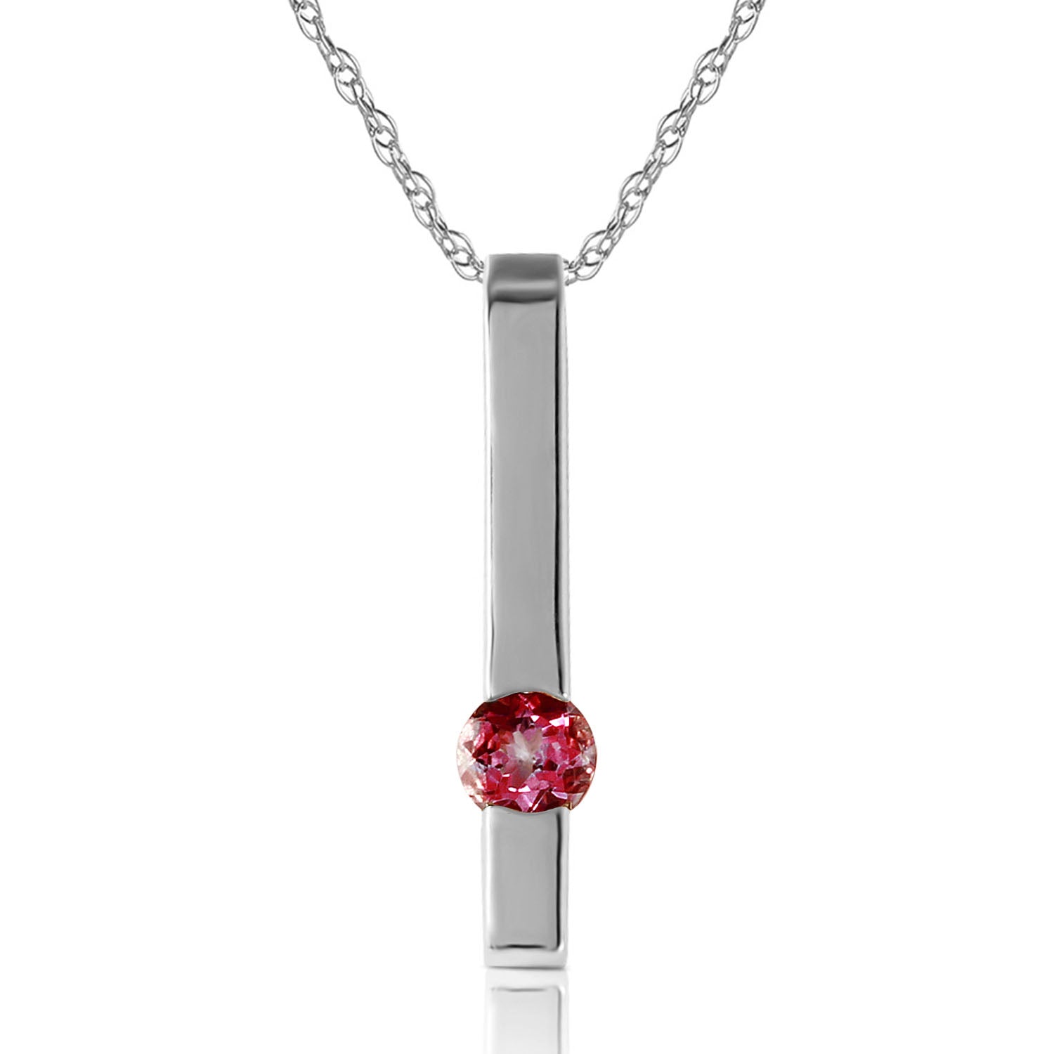 Sunset Glow Pink Topaz Necklace