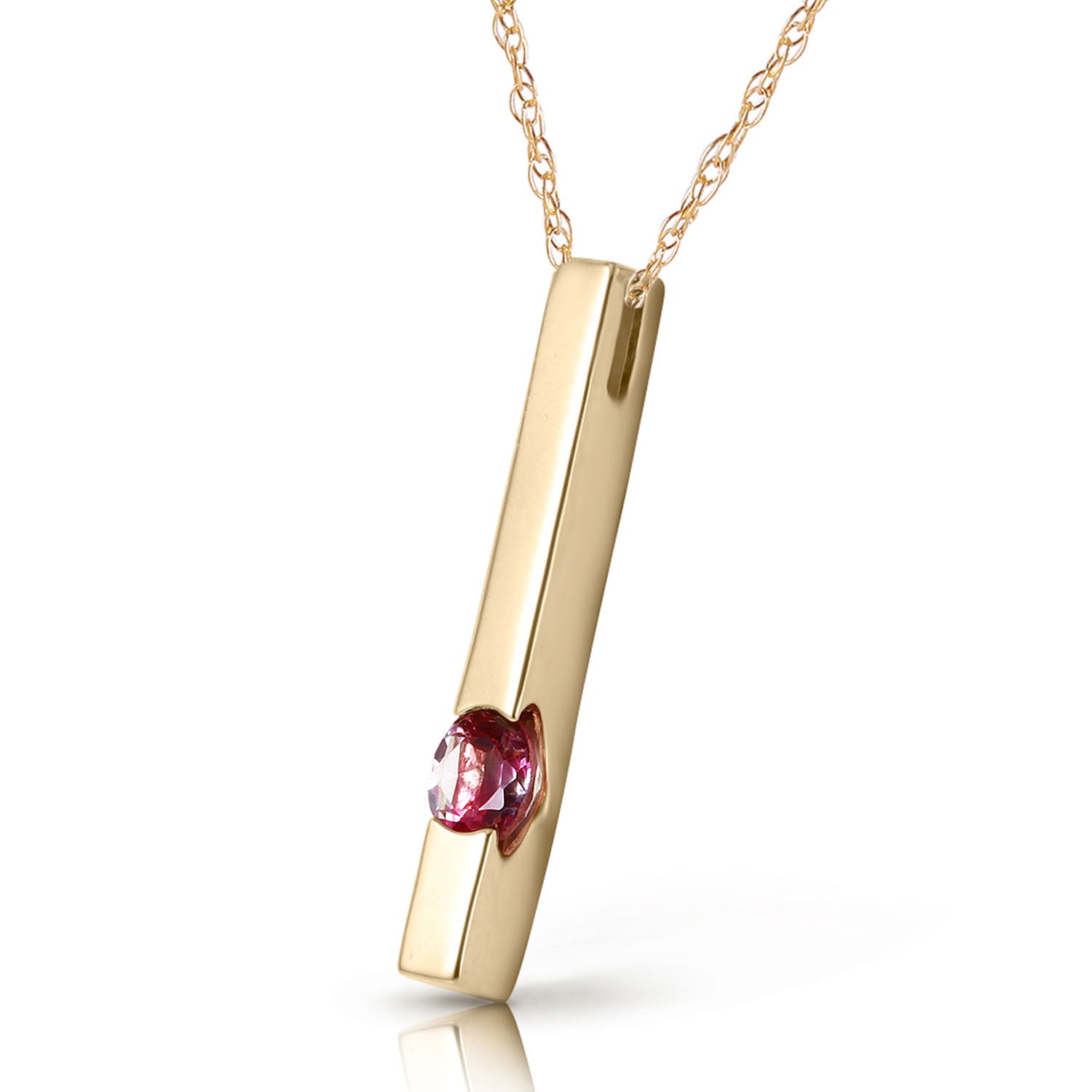 Sunset Glow Pink Topaz Necklace