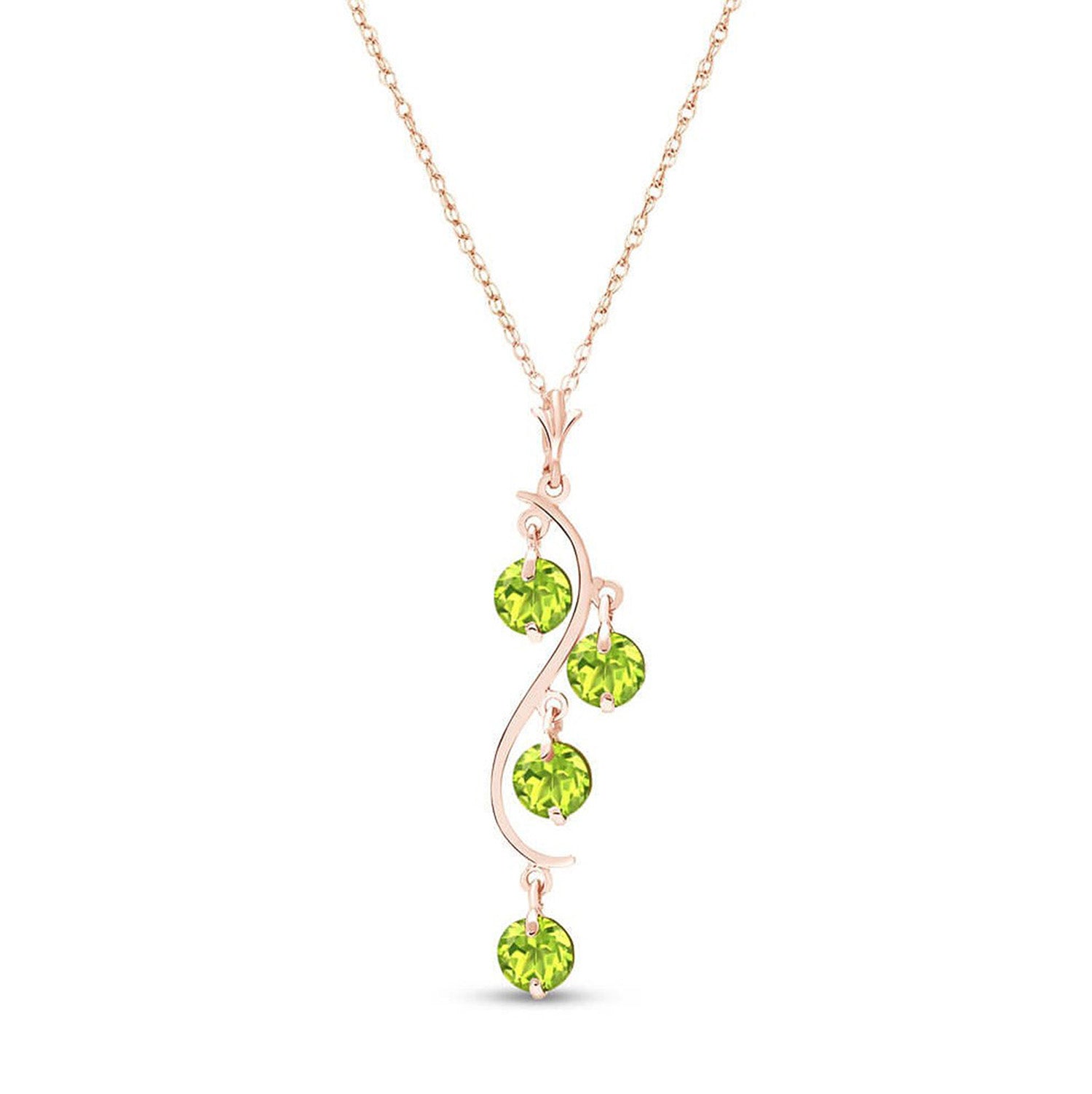 Radiant Drops Peridot Necklace