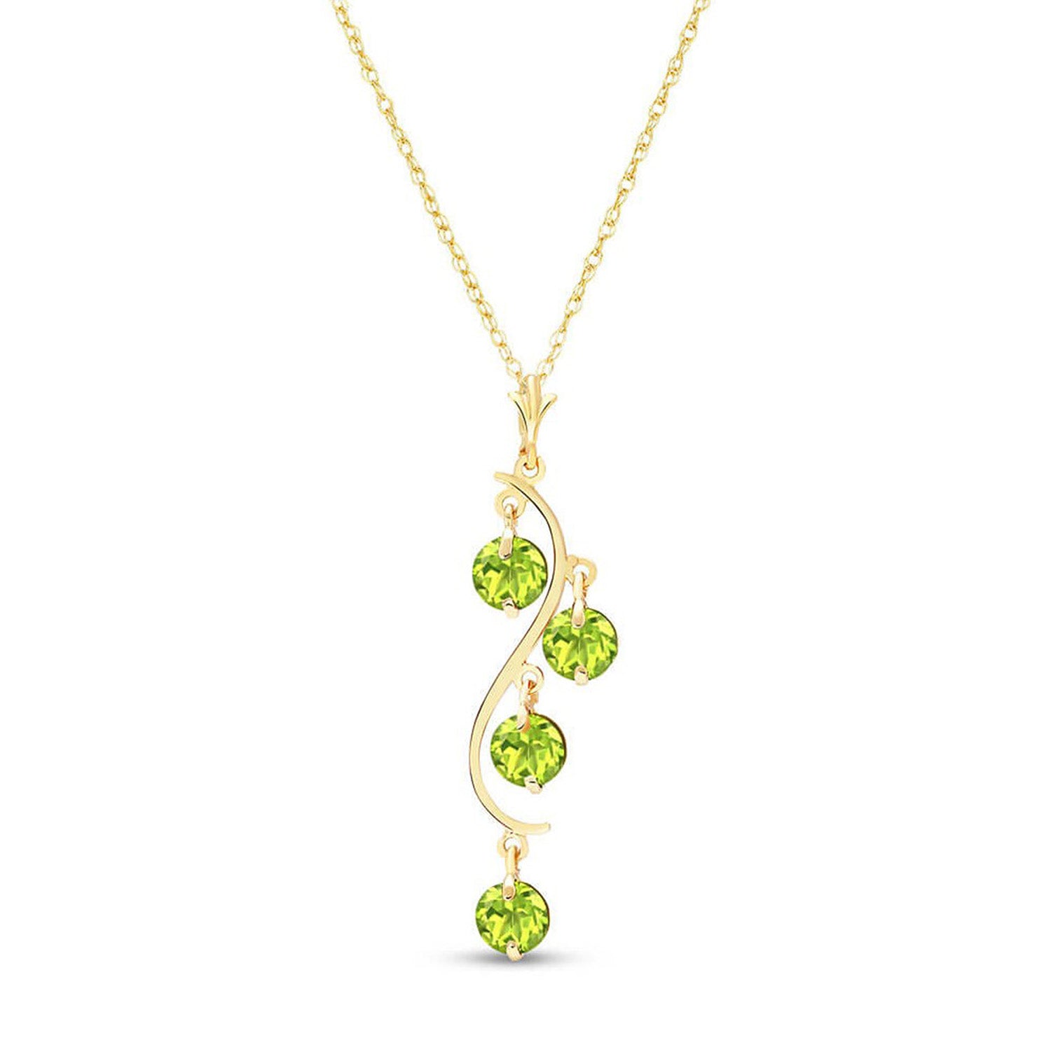 Radiant Drops Peridot Necklace