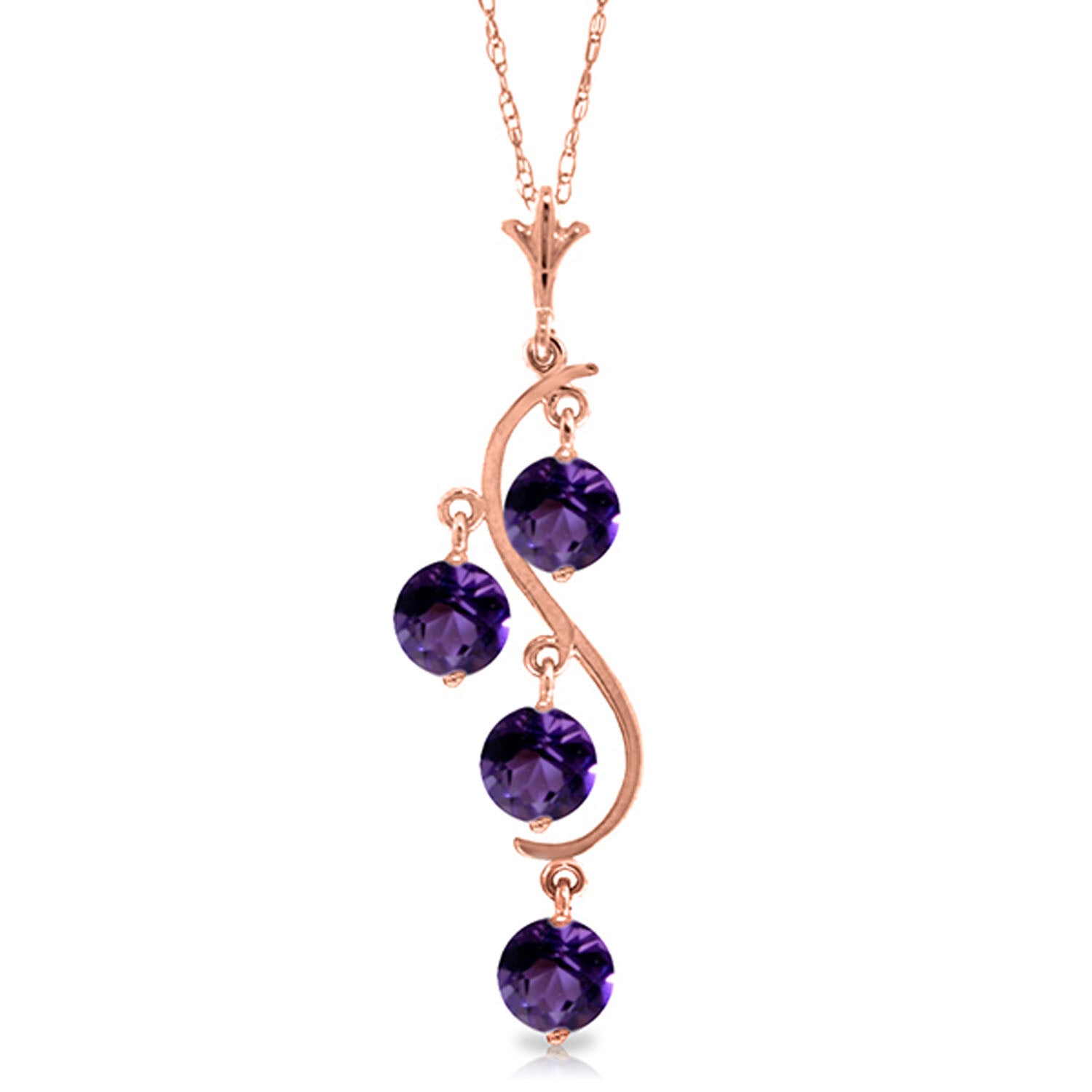 Radiant Drops Amethyst Necklace