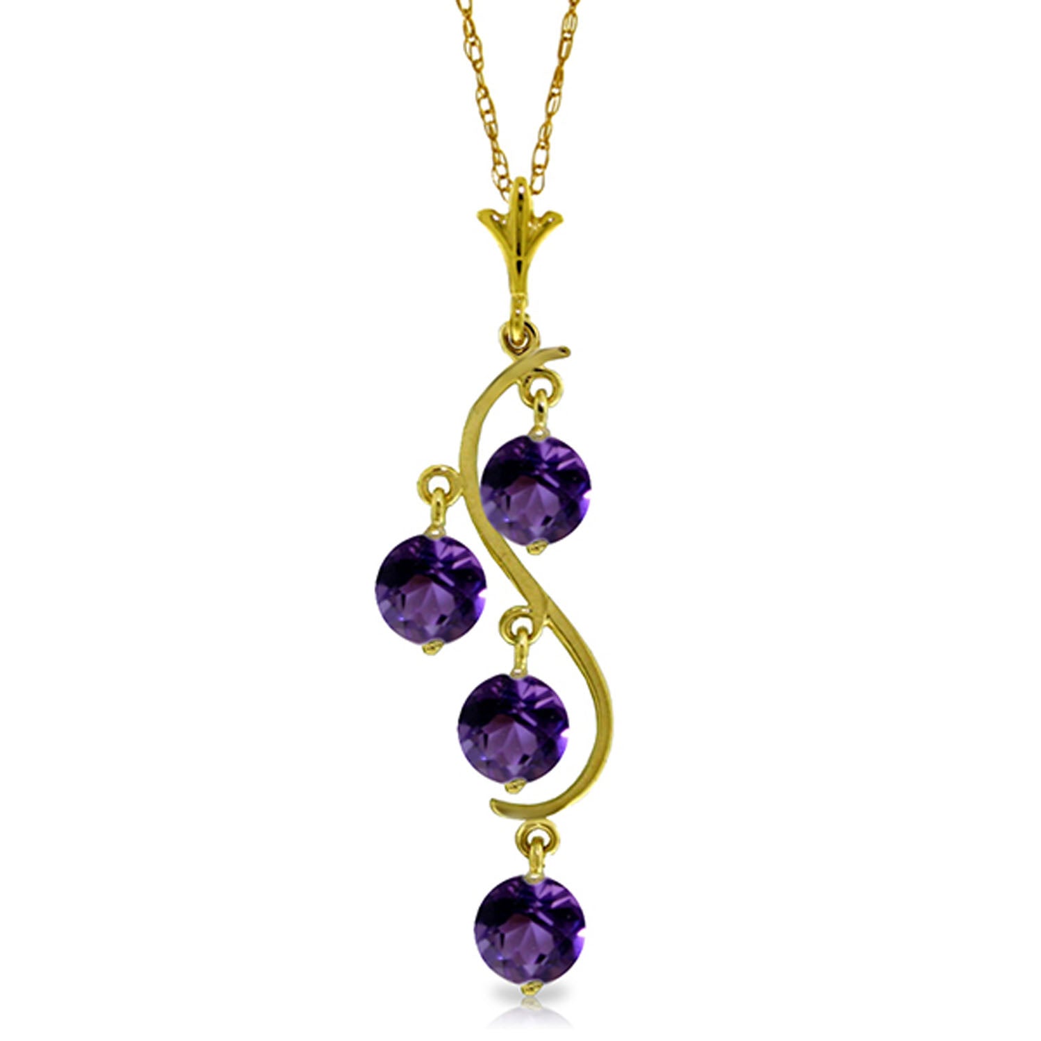 Radiant Drops Amethyst Necklace
