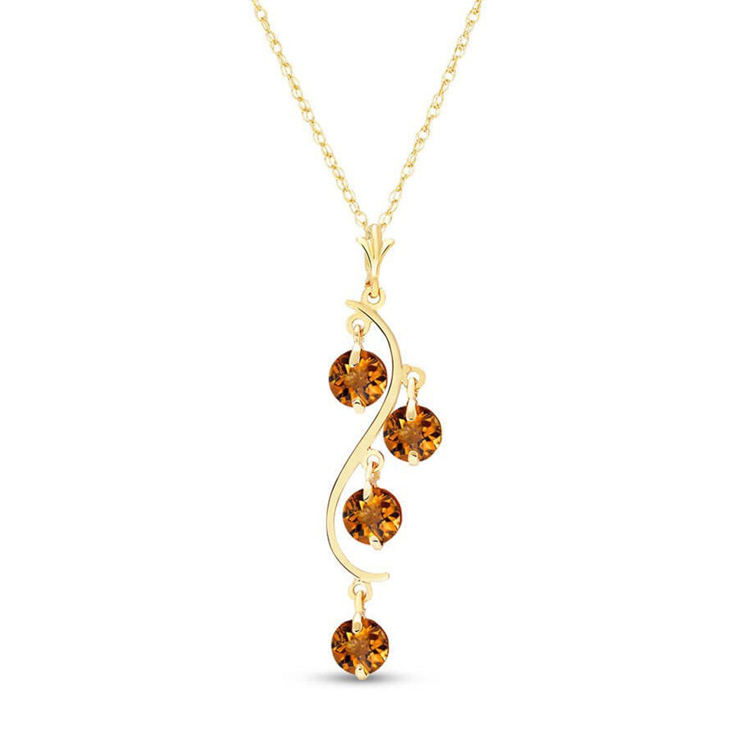 Radiant Drops Citrine Necklace