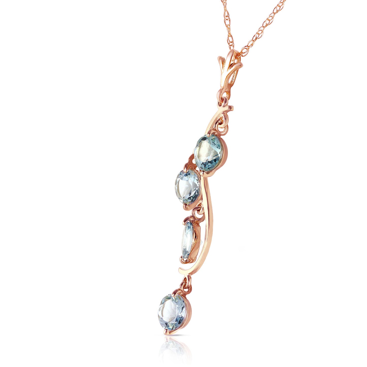 Radiant Drops Aquamarine Necklace