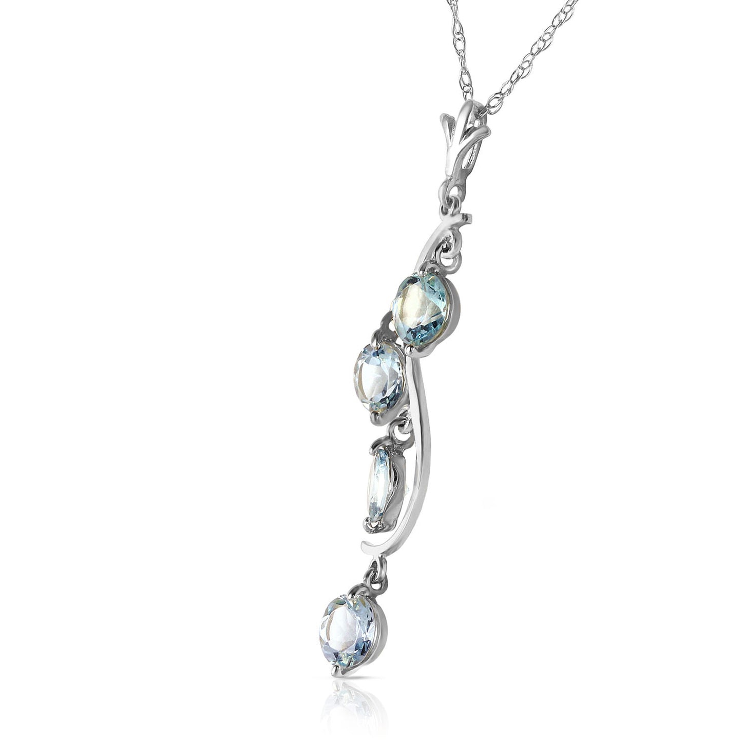 Radiant Drops Aquamarine Necklace