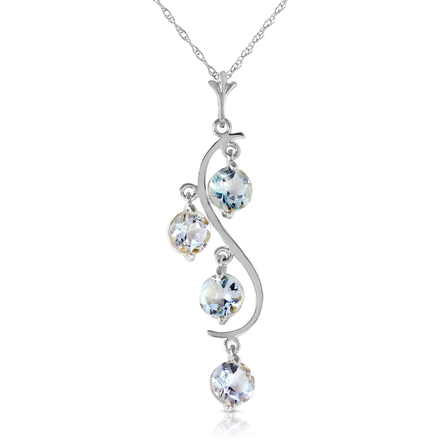 Radiant Drops Aquamarine Necklace