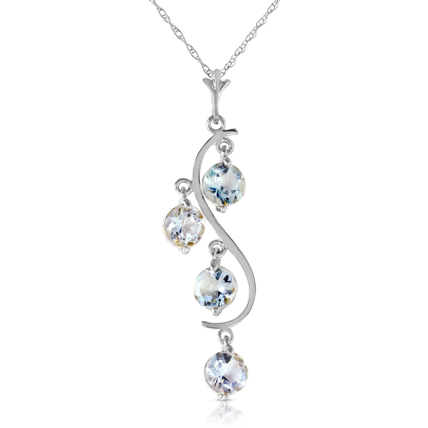 Radiant Drops Aquamarine Necklace