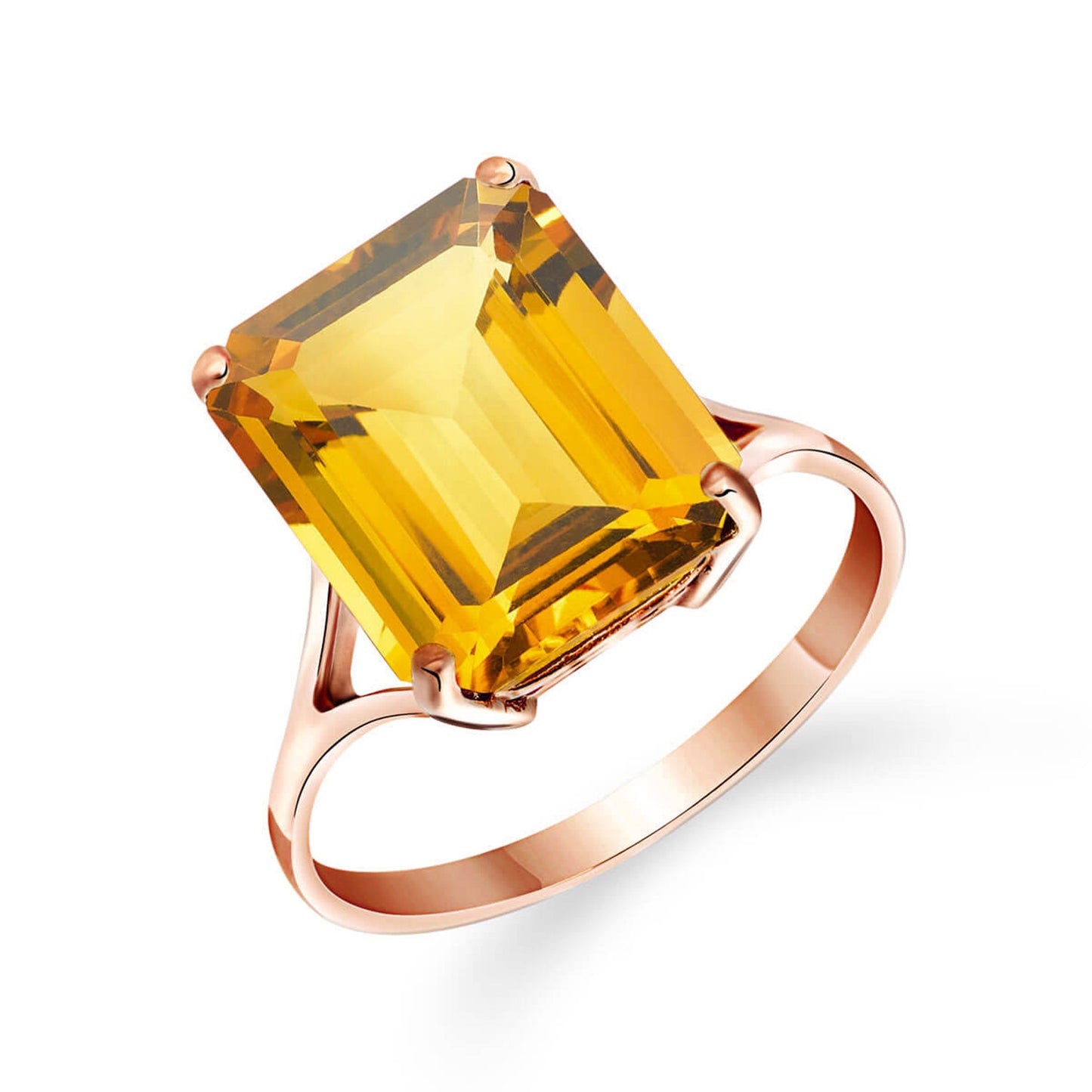 Essential Facet Citrine Ring