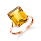 Essential Facet Citrine Ring