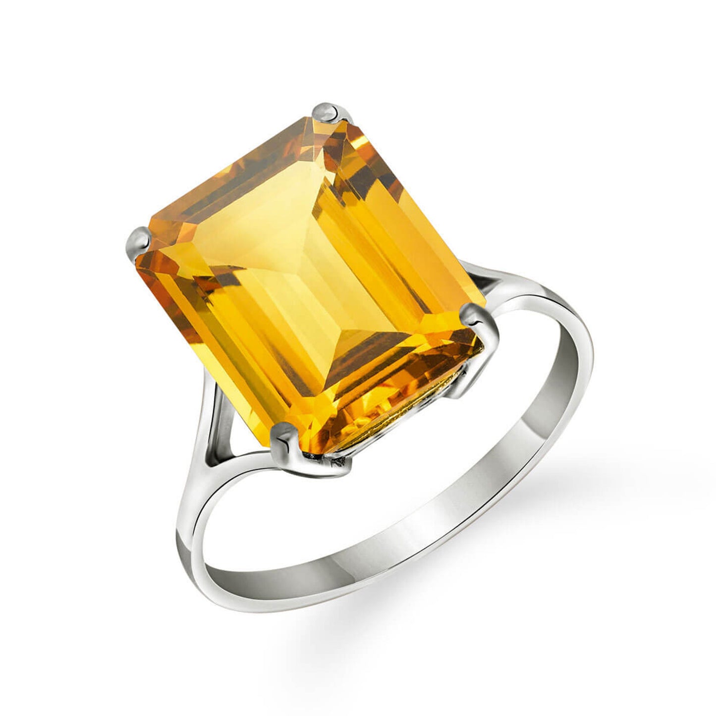 Essential Facet Citrine Ring