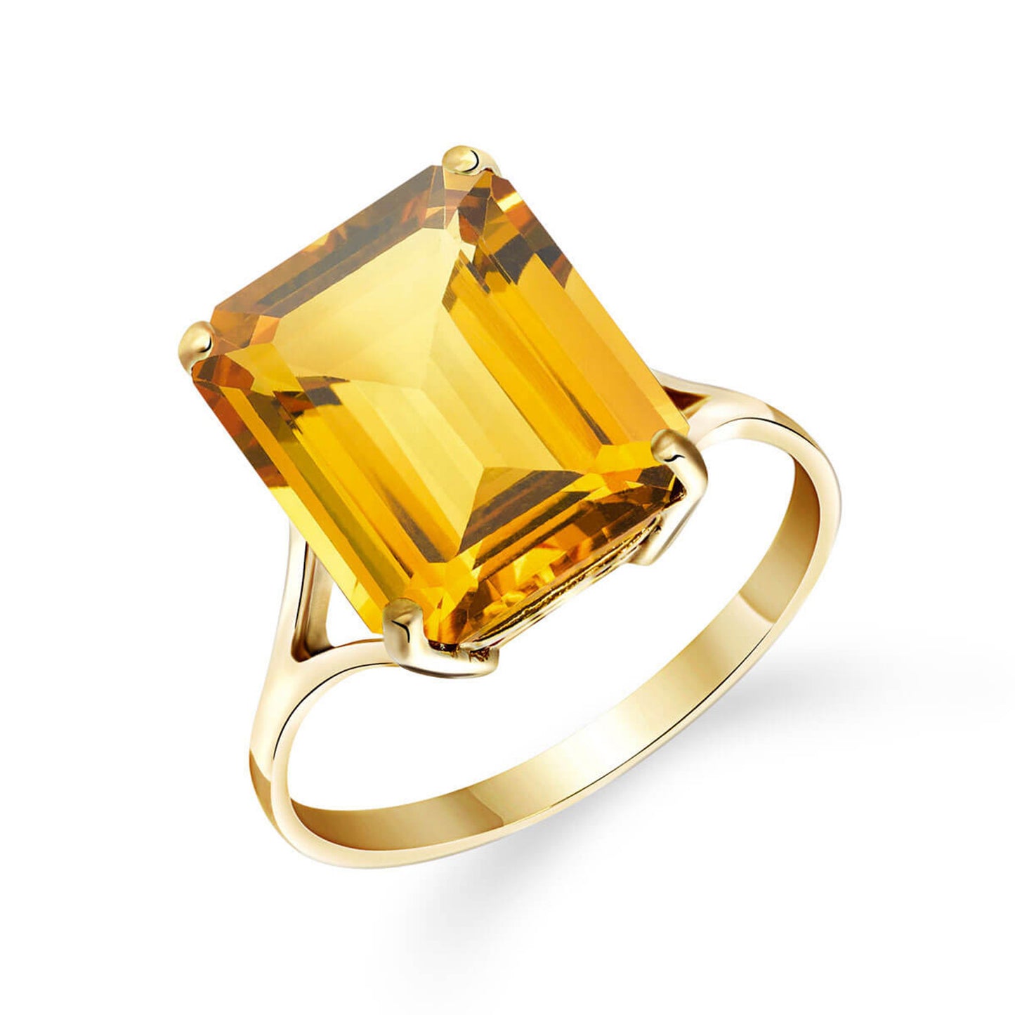 Essential Facet Citrine Ring