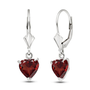 Eternal Love Garnet Leverback Earrings