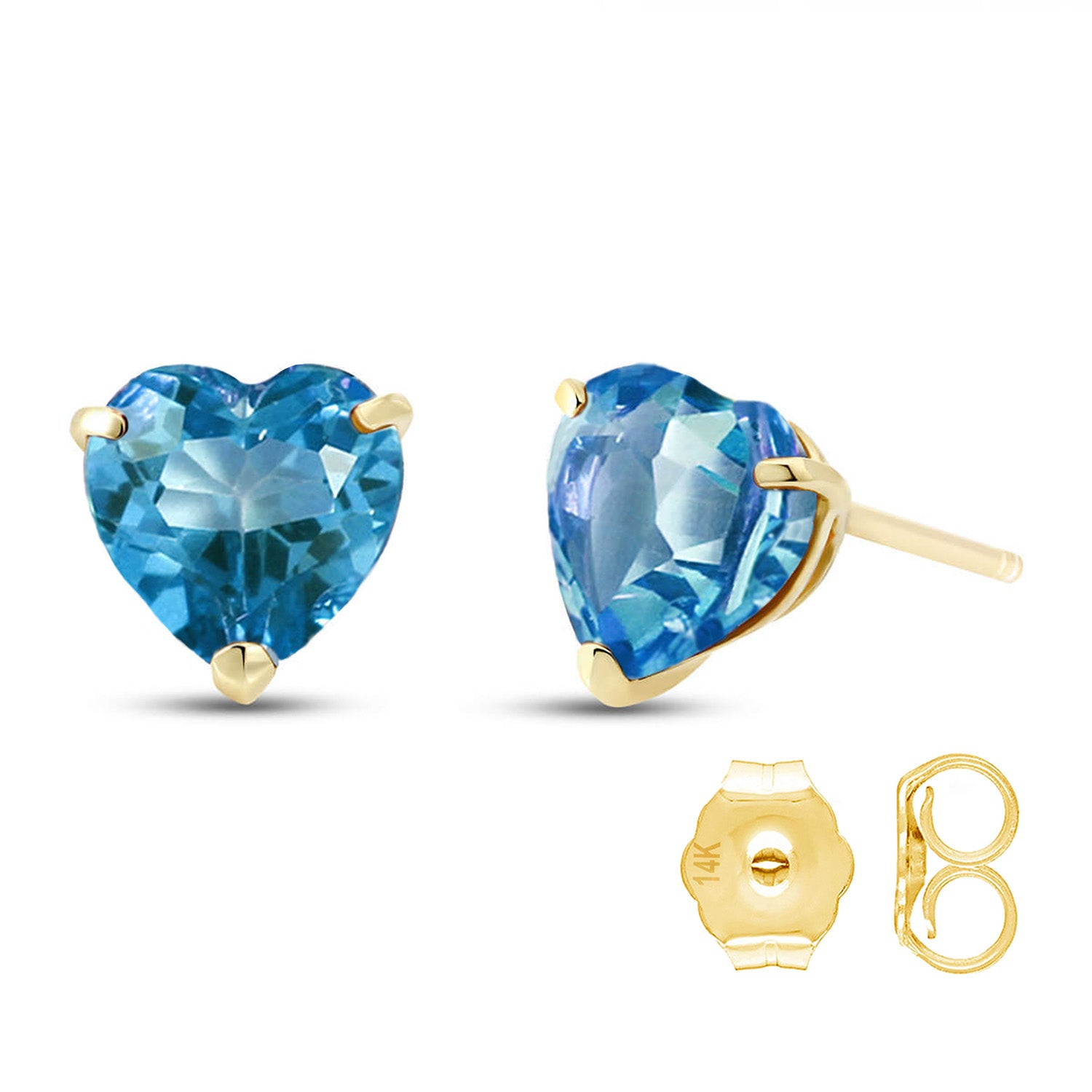 Eternal Love Blue Topaz Stud Earrings